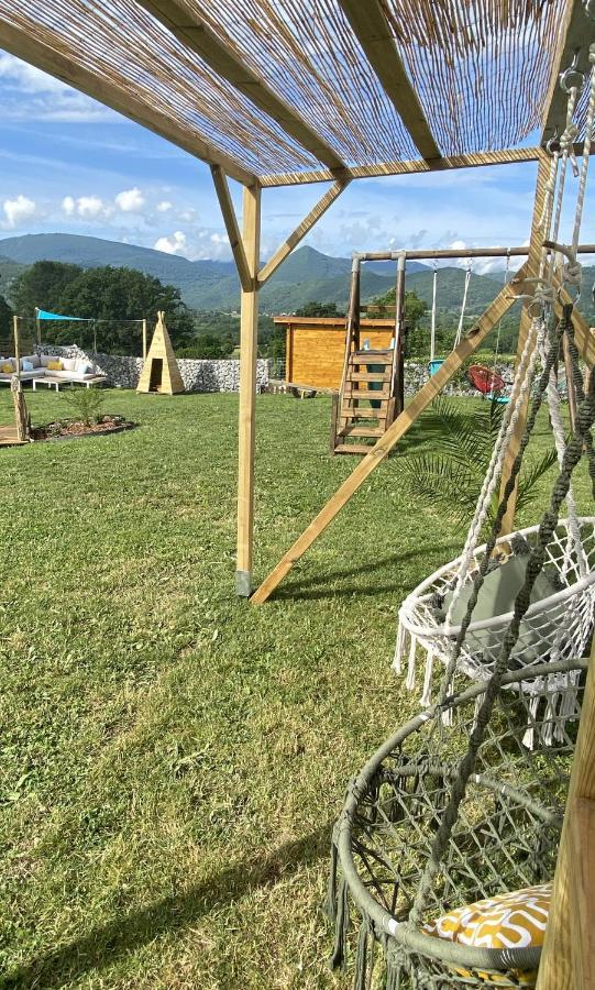 Villa Jacuzzi, Terrain De Petanque Et Aire De Jeux Vue Sur Les Pyrenees Seilhan Екстер'єр фото